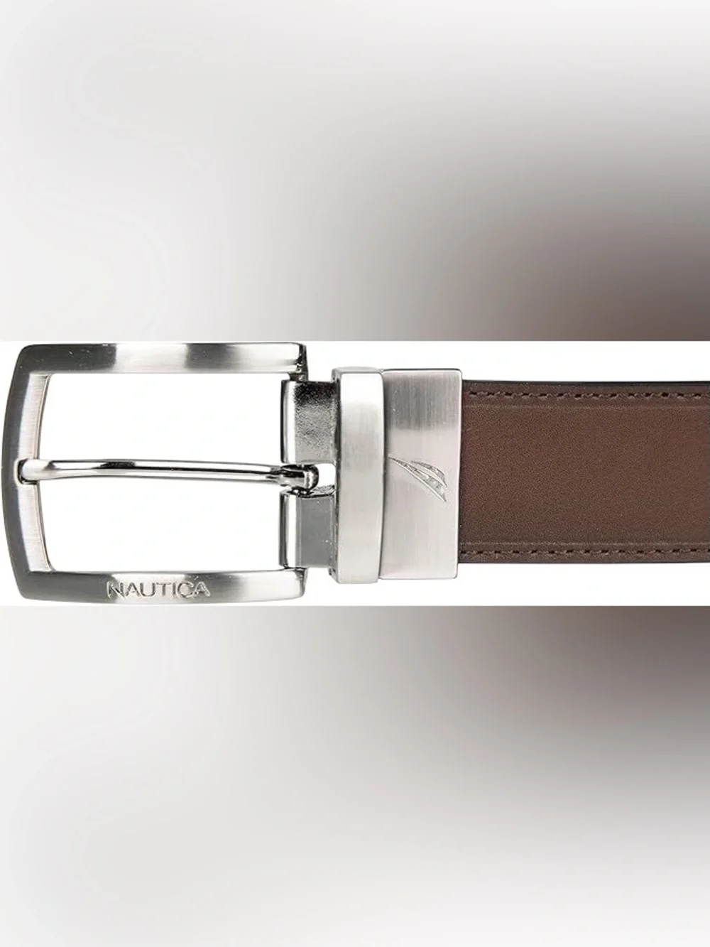 NWT Nautica Men’s Reversible Leather Belt Black Brown XL 42-44